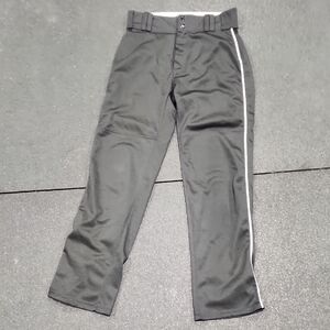 Men's Charcoal Dress Pants with White Stripe